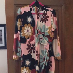 Eloquii Size 16 wrap dress in Retro Pucci print